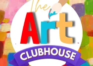 The Art Clubhouse logo with paint strokes